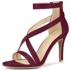Allegra K Women's Zipper Ankle Strap Stiletto Sandals -Allegra K GUEST 2a1b0b5c bd6a 42d2 ba7b a6ccf11c0229