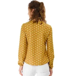 Allegra K Women's 1950s Vintage Ruffle Neck Long Sleeve Dots Blouse -Allegra K GUEST 2d4cae69 6c17 47f3 b4e5 a87a8c0edc16