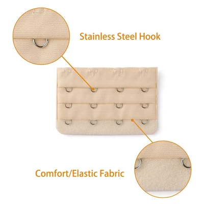 Allegra K Women's 3x4 Hooks Bra Extender Extension Strap Bra Band Multicolor 3 Allegra K Women's 3x4 Hooks Bra Extender Extension Strap Bra Band Multicolor - Image 3