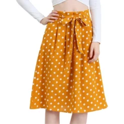 Allegra K Women's Belted Elastic High Waist Vintage A-Line Midi Skirt -Allegra K GUEST 2dba6538 baf7 452d b4b0 0a14219a87da