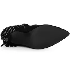 Allegra K Women's Pointed Toe Fringe Stiletto Heel Ankle Boots -Allegra K GUEST 2f454b3d c0a4 48a1 9136 080fbfa76ca9