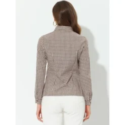 Allegra K Women's Turn Down Collar Plaid Button Up Shirt Long Sleeve Blouse Top 9 Allegra K Women's Turn Down Collar Plaid Button Up Shirt Long Sleeve Blouse Top -Allegra K GUEST 30030108 83b0 4dad 8855 77acc2ac3472