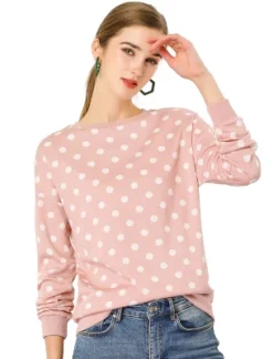 Allegra K Women Knitted Pullover Tops Winter Fall Long Sleeve Polka Dots Sweaters -Allegra K GUEST 3124a361 3aa8 495a be3d 08d168810cfd