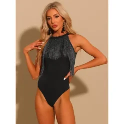 Allegra K Women's Party Neck Fringe Trim Sleeveless Halter Bodysuit 7 Allegra K Women's Party Neck Fringe Trim Sleeveless Halter Bodysuit -Allegra K GUEST 329e46c1 11bf 4fc4 bf19 1f2f142080c8
