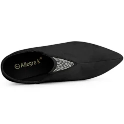 Allegra K Women's Pointy Toe Rhinestones Pull On Stiletto Heel Ankle Booties -Allegra K GUEST 32b49e23 e1ce 4bef ad1f a6cbcc56ef61