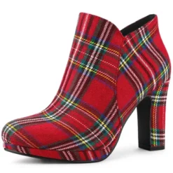 Allegra K Women's Round Toe Chunky Heeled Ankle Heel Boots -Allegra K GUEST 32ccf0ab 2bd6 45e1 92dc 91e932be642a