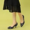 Allegra K Women's Pointed Toe Polka Dots Stiletto Heels Pumps