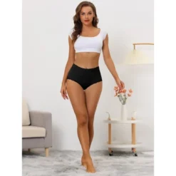 Allegra K Women's High Waist Tummy Control Comfortable Lace Trim Ribbed Briefs -Allegra K GUEST 3596a38c 10a1 4b06 a8a0 02d08fb69cc9