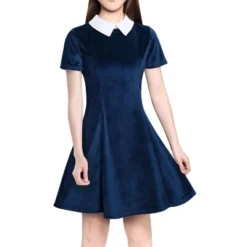 Allegra K Women's Contrast Doll Collar Short Sleeves Above Knee Flare Dress -Allegra K GUEST 35a983ab 1faa 4a9c 9bd8 f3dbe5537ab7