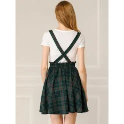 Allegra K Women's Plaid Pleated Mini Tartan Overall Skater Suspender Skirt -Allegra K GUEST 36aed45a 1656 450b bb05 1299cc833013