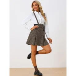 Allegra K Women's Overall Pinafore Plaid Mini Skirt -Allegra K GUEST 3789a52e f8fd 4367 baf5 057611552b84