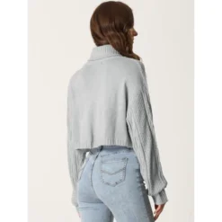 Allegra K Women's Turtle Neck Long Sleeve Knitted Pullover Sweater Cropped Tops 9 Allegra K Women's Turtle Neck Long Sleeve Knitted Pullover Sweater Cropped Tops -Allegra K GUEST 37aee617 aa16 493a bfae afd6ccc3c4bc