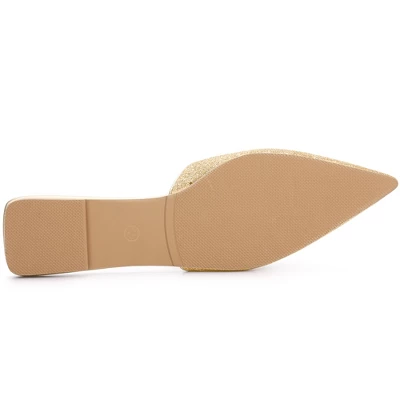Allegra K Women's Slip On Glitter Heels Pointed Toe Slide Mules 5 Allegra K Women's Slip On Glitter Heels Pointed Toe Slide Mules - Image 5