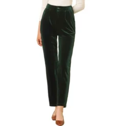 Allegra K Women's Velvet Elegant High Waist Trousers With Pockets Work Ankle Pants 14 Allegra K Women's Velvet Elegant High Waist Trousers With Pockets Work Ankle Pants -Allegra K GUEST 37fdabae f1d8 4c73 a637 7cf5eba58fc3