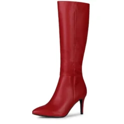 Allegra K Women's Pointed Toe Side Zipper Stiletto Heel Knee High Boots -Allegra K GUEST 3810188f a818 40d8 93f9 cab83291b42c
