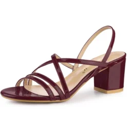 Allegra K Women's Strappy Slingback Chunky Heels Slide Sandals -Allegra K GUEST 386c0a0d 5e0b 4f38 98cc ba1bf66d79f0