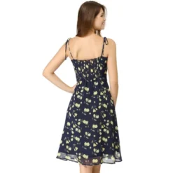 Allegra K Women's Summer Spaghetti Strap Smocked Floral Aline Sundress -Allegra K GUEST 3877e187 1412 4e14 b943 fc91240ba109