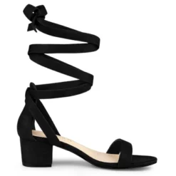 Allegra K Women's Open Toe Block Heel Lace Up Sandals -Allegra K GUEST 38e975b5 1fe3 4eae a414 cd109f59eeee