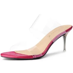 Allegra K Women's Clear Slide Stiletto Heels Sandals -Allegra K GUEST 39124771 d4fc 4a88 8af6 67b2151f38f3