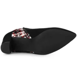 Allegra K Women's Plaid Pointed Toe Block Heels Ankle Boots -Allegra K GUEST 3b13c625 b487 4c98 b000 7566aace6855