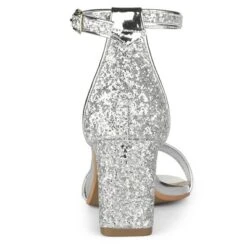 Allegra K Women's Glitter Ankle Strap Chunky Heels -Allegra K GUEST 3b551bba d1f6 4c2a a537 3df40b4ccd1e