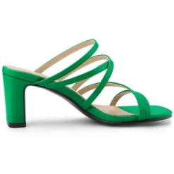 Allegra K Women's Strappy Block Heels Slide Heel Sandals -Allegra K GUEST 3b660cdb c072 4e6e aac8 bfb90f7ab5c8