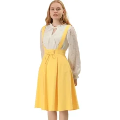 Allegra K Women's Elastic Waist Lace Up A Line Suspender Skirt -Allegra K GUEST 3bcbdb0c fa76 4f86 858e b7d15be12635