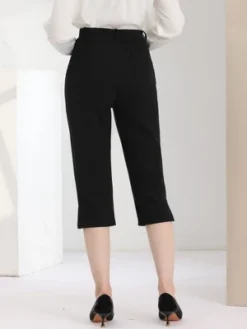 Allegra K Women's Casual High-Waisted Cropped Slim Split Capris Work Pants -Allegra K GUEST 3be9dffa 9608 4b9f 8458 c34722e16250