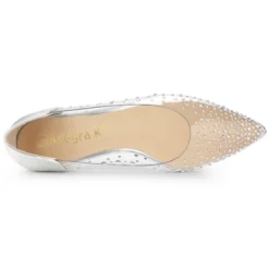 Allegra K Women's Pointed Toe Clear Rhinestone Ballet Flats -Allegra K GUEST 3c44513f 2cd1 4e6e b801 dcbd3e68aec0