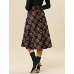Allegra K Women's Tartan Plaid High Waist Belted Vintage A-Line Midi Skirt 17 Allegra K Women's Tartan Plaid High Waist Belted Vintage A-Line Midi Skirt -Allegra K GUEST 3cb2d2de 162a 4c76 92b2 4f7734ad90e0