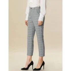 Allegra K Women's Plaid High Waist Elastic Back Office Work Ankle Pants -Allegra K GUEST 3d31f0db 9324 4493 b6cf f58e70f12535