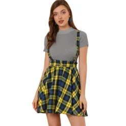 Allegra K Women's Plaid Pleated Mini Tartan Overall Skater Suspender Skirt -Allegra K GUEST 3d3df7e4 a661 43e4 a2ff e4fb450db069