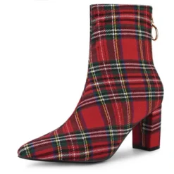 Allegra K Women's Pointed Toe Zipper Chunky Heels Ankle Boots -Allegra K GUEST 3dabdfab acfe 400c b2a1 042adbbf2bc8