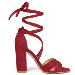 Allegra K Women's Crisscross Front Block Heeled Lace Up Sandals -Allegra K GUEST 3e092a1d 1898 4346 a20e ef8ffffee74c