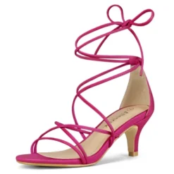 Allegra K Women's Strappy Kitten Heel Lace Up Sandals -Allegra K GUEST 3f604482 f85c 48d0 83e4 c7fdf144d6a0