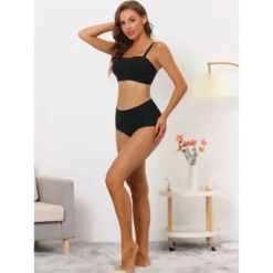 Allegra K Women's Wirefree Non-Slip Front Buckles Strapless Bandeau Bra And Panty Sets -Allegra K GUEST 41632fa6 318b 4e57 8f76 4fb4eb03321f