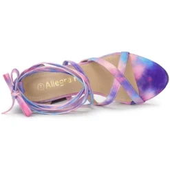 Allegra K Women's Tie Dye Platform Chunky Heel Lace Up Sandals -Allegra K GUEST 41c10904 b990 40a9 aaa9 f16c6ac30d9a
