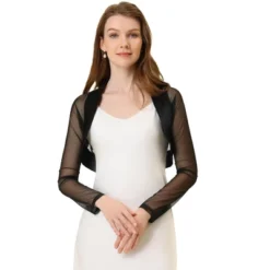 Allegra K Women's Elegant Bolero Wedding Business Open Front Crop Cardigan Shrugs -Allegra K GUEST 425f8c63 eabf 467b 80cd dd0cec9bd664