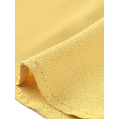 Allegra K Women's Sweet Peter Pan Contrast Collar Short Sleeves Button Up Blouse Tops 5 Allegra K Women's Sweet Peter Pan Contrast Collar Short Sleeves Button Up Blouse Tops - Image 5