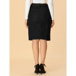 Allegra K Women's Casual Denim Skirt Slit High Waisted Knee Length Jean Skirts 9 Allegra K Women's Casual Denim Skirt Slit High Waisted Knee Length Jean Skirts -Allegra K GUEST 44f2bdd1 adf2 4c15 aa0d 50ec7324b145
