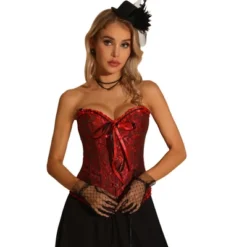 Allegra K Women's Victorian Style Strapless Lace Up Bustier Top -Allegra K GUEST 479be18d 84be 47ba ad2d 05be14a3c366
