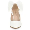 Allegra K Women's Pointed Toe Bow Decor Stiletto Heel Pumps
