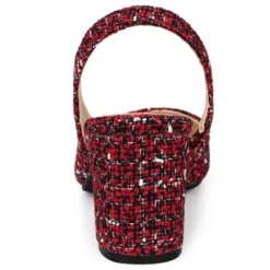 Allegra K Women's Plaid Cap Toe Slingback Chunky Heel Pumps -Allegra K GUEST 47f8b4f5 fc2b 40c8 87ff cf69755d56b0