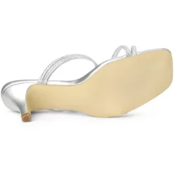 Allegra K Women's Rhinestone Strappy Kitten Heel Slide Heels Sandals -Allegra K GUEST 484aee65 018e 46af 8a25 df2b3c54eab1