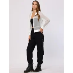 Allegra K Women's Zip Up Long Sleeve Mesh Sheer Hoodie Bomber Jackets 10 Allegra K Women's Zip Up Long Sleeve Mesh Sheer Hoodie Bomber Jackets -Allegra K GUEST 48deac48 31c4 4ac2 8db5 b658f68bde28