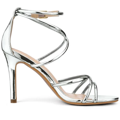 Allegra K Women's Open Toe Strappy Straps Stiletto Heel 6 Allegra K Women's Open Toe Strappy Straps Stiletto Heel - Image 6