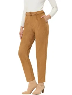 Allegra K Women's Casual Faux Suede Pants High Waist Belted Straight Legs Trousers 12 Allegra K Women's Casual Faux Suede Pants High Waist Belted Straight Legs Trousers -Allegra K GUEST 4bc4688d 85aa 4600 86a3 af8d7d2c9a12