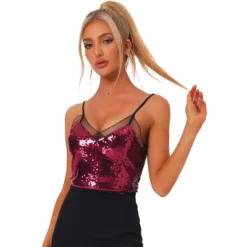 Allegra K Women's Sequin Sparkle Mesh Panel Sleeveless Party Club Cami Top 18 Allegra K Women's Sequin Sparkle Mesh Panel Sleeveless Party Club Cami Top -Allegra K GUEST 4bc630e2 1a0c 4568 b4e2 443e22c35da1