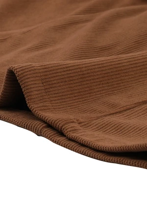 Allegra K Women's Corduroy Button Down Scoop Neck Pockets Casual Pinafore Overall Dress 3 Allegra K Women's Corduroy Button Down Scoop Neck Pockets Casual Pinafore Overall Dress - Image 3