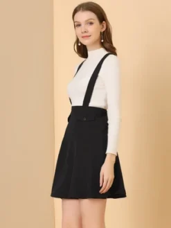 Allegra K Women's Pinafore Flared Skater Suspender Overall Skirts -Allegra K GUEST 4c5dac97 9b9d 4d23 9d1e 30857b08c367